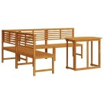 vidaXL Set mobilier de grădină, 4 piese, lemn masiv de acacia