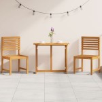 vidaXL Set bistro de grădină, 3 piese, lemn masiv de acacia