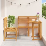 vidaXL Set mobilier de grădină, 4 piese, lemn masiv de acacia