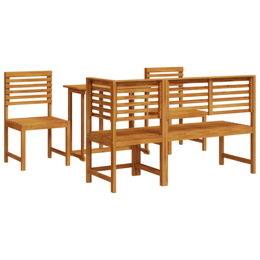 vidaXL Set mobilier de grădină, 5 piese, lemn masiv de acacia