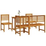 vidaXL Set mobilier de grădină, 5 piese, lemn masiv de acacia