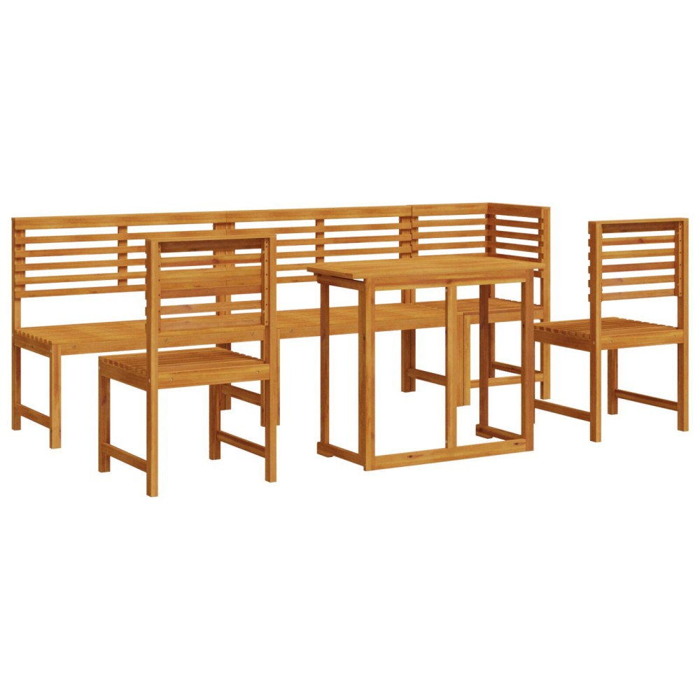 vidaXL Set mobilier de grădină, 6 piese, lemn masiv de acacia