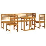 vidaXL Set mobilier de grădină, 6 piese, lemn masiv de acacia