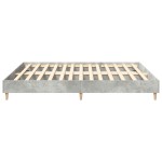 vidaXL Cadru de pat fără saltea Gri beton 200x200 cm Lemn prelucrat