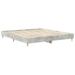 vidaXL Cadru de pat fără saltea Gri beton 200x200 cm Lemn prelucrat