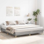 vidaXL Cadru de pat fără saltea Gri Sonoma 200x200 cm lemn prelucrat