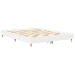 vidaXL Cadru de pat fără saltea, alb, 150x200 cm, lemn prelucrat vidaXL Cadru de pat fără saltea, alb, 150x200 cm, lemn prelucrat