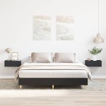 vidaXL Cadru de pat fără saltea, negru, 150x200 cm, lemn prelucrat vidaXL Cadru de pat fără saltea, negru, 150x200 cm, lemn prelucrat