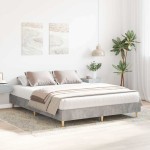 vidaXL Cadru de pat fără saltea Gri beton 150x200 cm Lemn prelucrat vidaXL Cadru de pat fără saltea Gri beton 150x200 cm Lemn prelucrat