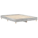 vidaXL Cadru de pat fără saltea Gri Sonoma 150x200 cm Lemn prelucrat