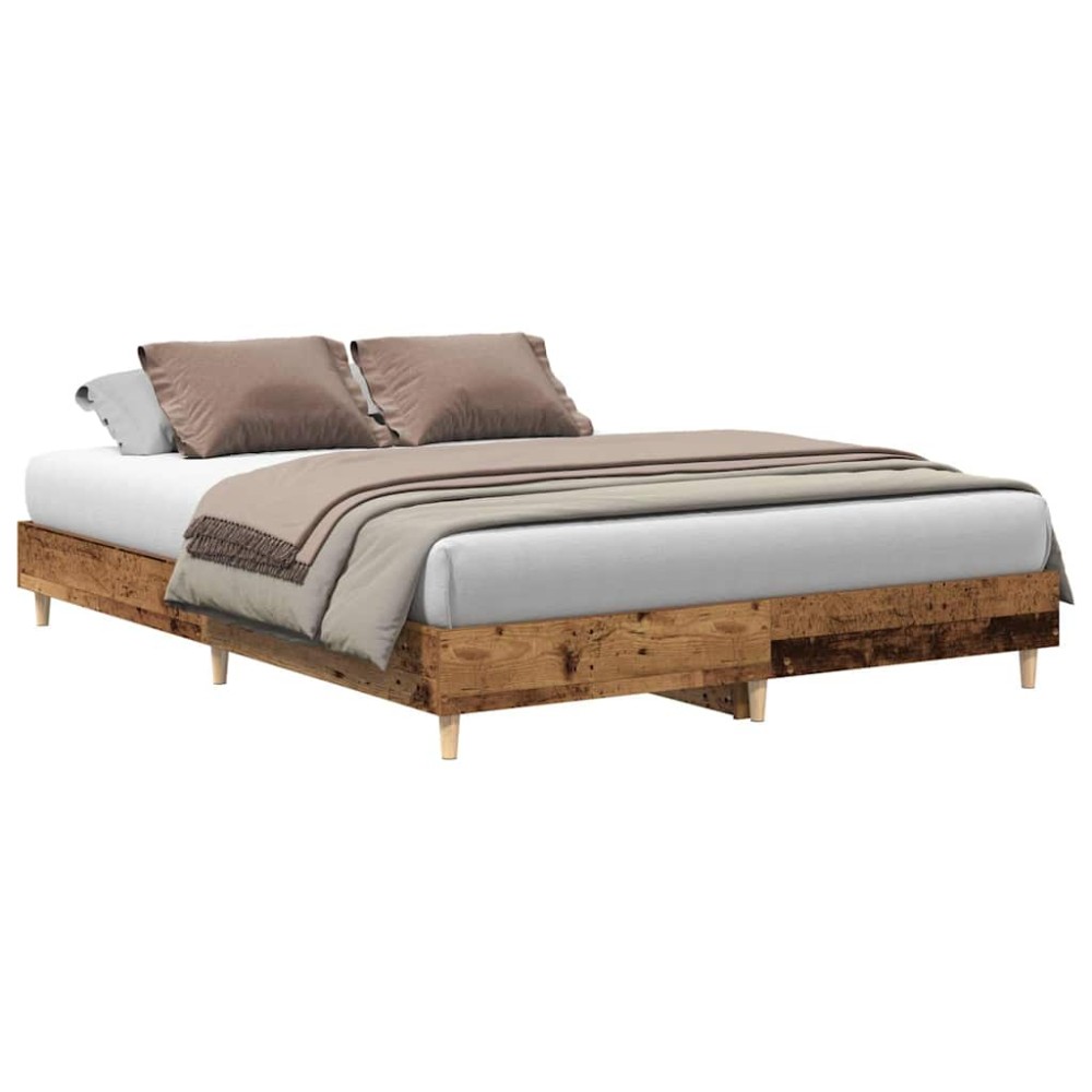 vidaXL Cadru de pat fără saltea Lemn vechi 150x200 cm Lemn prelucrat