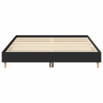 vidaXL Cadru de pat fără saltea, negru, 140x200 cm, lemn prelucrat vidaXL Cadru de pat fără saltea, negru, 140x200 cm, lemn prelucrat