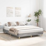 vidaXL Cadru de pat fără saltea Gri Sonoma 140x200 cm lemn prelucrat