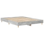 vidaXL Cadru de pat fără saltea Gri Sonoma 140x200 cm lemn prelucrat