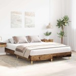 vidaXL Cadru de pat fără saltea Lemn vechi 140x200 cm Lemn prelucrat