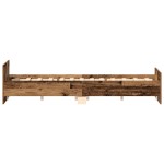 vidaXL Cadru de pat fără saltea Lemn vechi 120x200cm Lemn prelucrat