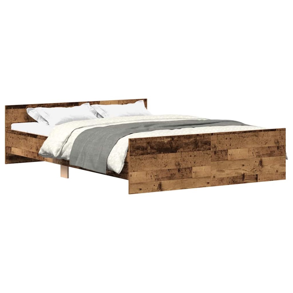 vidaXL Cadru de pat fără saltea Lemn vechi 150x200cm Lemn prelucrat
