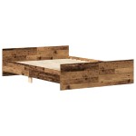vidaXL Cadru de pat fără saltea Lemn vechi 150x200cm Lemn prelucrat