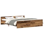 vidaXL Cadru de pat fără saltea Lemn vechi 180x200cm Lemn prelucrat