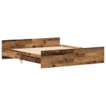 vidaXL Cadru de pat fără saltea Lemn vechi 180x200cm Lemn prelucrat