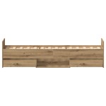 vidaXL Cadru de pat fără saltea Stejar Artisan 90x200cm Lemn prelucrat