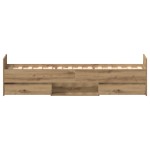 vidaXL Cadru de pat fără saltea Stejar Artisan 90x190cm Lemn prelucrat
