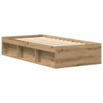 vidaXL Cadru de pat fără saltea Stejar Artisan 90x200cm Lemn prelucrat