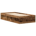 vidaXL Cadru de pat fără saltea Lemn vechi 100x200cm Lemn prelucrat