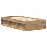 vidaXL Cadru de pat fără saltea Stejar Artisan 90x190cm Lemn prelucrat