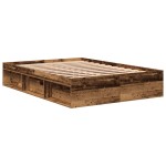 vidaXL Cadru de pat fără saltea Lemn vechi 120x200cm Lemn prelucrat vidaXL Cadru de pat fără saltea Lemn vechi 120x200cm Lemn prelucrat