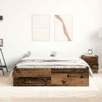 vidaXL Cadru de pat fără saltea Lemn vechi 160x200cm Lemn prelucrat