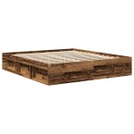 vidaXL Cadru de pat fără saltea Lemn vechi 200x200cm Lemn prelucrat vidaXL Cadru de pat fără saltea Lemn vechi 200x200cm Lemn prelucrat