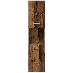 vidaXL Set mobilier de baie, 4 piese, lemn vechi, lemn prelucrat