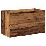 vidaXL Dulap pentru chiuveta, lavoar încorporat, lemn vechi