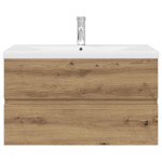 vidaXL Dulap pentru chiuvetă cu chiuvetă încorporată și robinet