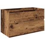 vidaXL Set mobilier de baie, 3 piese, lemn vechi, lemn prelucrat