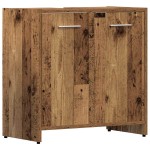 vidaXL Set mobilier de baie, 4 piese, lemn vechi, lemn prelucrat