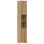 vidaXL Set mobilier de baie, 4 piese, stejar artizanal, lemn prelucrat