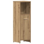 vidaXL Set mobilier de baie, 4 piese, stejar artizanal, lemn prelucrat