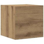 vidaXL Set dulap TV 8 piese montat pe perete Stejar artizanal vidaXL Set dulap TV 8 piese montat pe perete Stejar artizanal