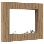 vidaXL Set dulap TV 8 piese montat pe perete Stejar artizanal vidaXL Set dulap TV 8 piese montat pe perete Stejar artizanal