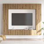 vidaXL Set dulap TV 8 piese montat pe perete Stejar artizanal vidaXL Set dulap TV 8 piese montat pe perete Stejar artizanal