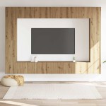 vidaXL Set dulap TV 8 piese montat pe perete Stejar artizanal vidaXL Set dulap TV 8 piese montat pe perete Stejar artizanal