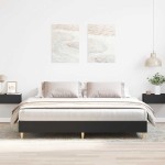 vidaXL Cadru de pat fără saltea Negru 180x200cm Lemn prelucrat vidaXL Cadru de pat fără saltea Negru 180x200cm Lemn prelucrat