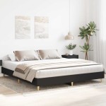 vidaXL Cadru de pat fără saltea Negru 180x200cm Lemn prelucrat vidaXL Cadru de pat fără saltea Negru 180x200cm Lemn prelucrat