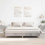 vidaXL Cadru de pat fără saltea Gri Beton 180x200cm Lemn prelucrat