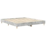 vidaXL Cadru de pat fără saltea Gri Beton 180x200cm Lemn prelucrat