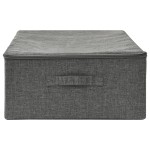 vidaXL Cutie de depozitare, antracit, 70x40x18 cm, material textil vidaXL Cutie de depozitare, antracit, 70x40x18 cm, material textil