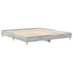 vidaXL Cadru de pat fără saltea Gri Sonoma 160x200cm lemn prelucrat