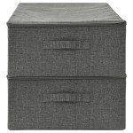 vidaXL Cutii de depozitare 2 buc. antracit 70x40x18 cm material textil vidaXL Cutii de depozitare 2 buc. antracit 70x40x18 cm material textil